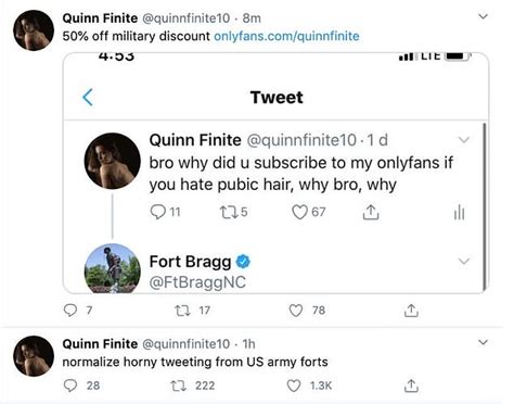 quinnfinite fort bragg|Lewd Fort Bragg tweets came from administrator after。